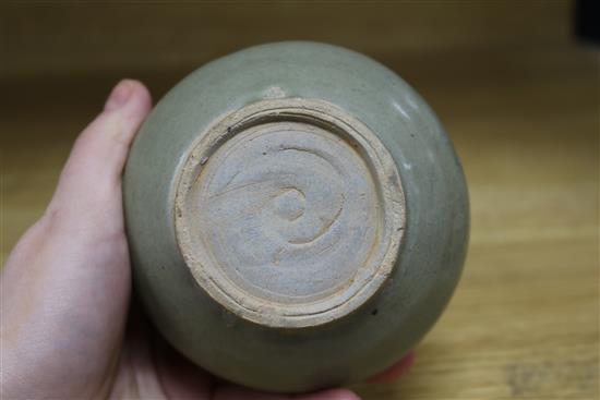 A Chinese celadon bottle vase H.15cm